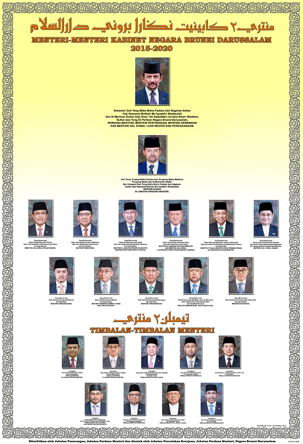 Information Department - Cabinet Ministers Brunei Darussalam 2015-2020